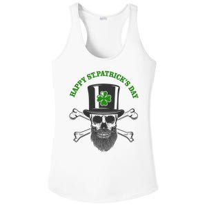 Happy St Patrick's Day Skull Holiday Ladies PosiCharge Competitor Racerback Tank