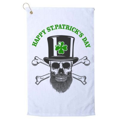 Happy St Patrick's Day Skull Holiday Golf Towel
