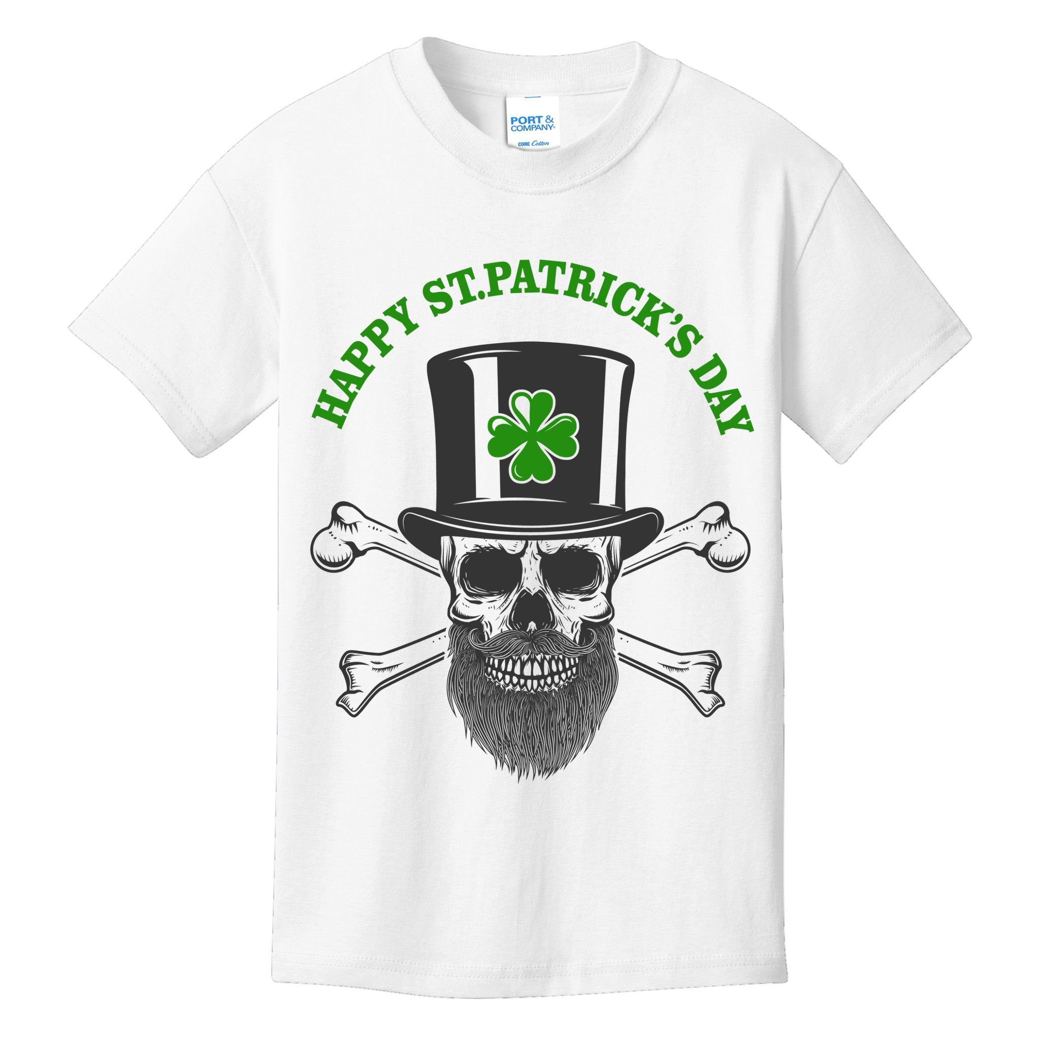 Happy St Patrick's Day Skull Holiday Kids T-Shirt