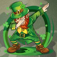Happy St Patricks Day Dabbing Leprechaun Legacy Tie Dye Trucker Hat