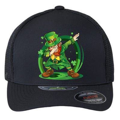 Happy St Patricks Day Dabbing Leprechaun Flexfit Unipanel Trucker Cap