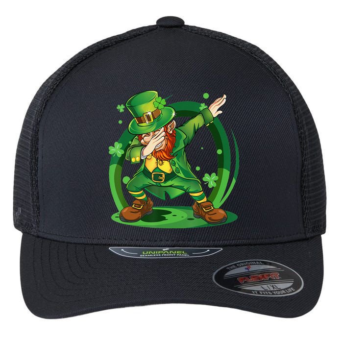 Happy St Patricks Day Dabbing Leprechaun Flexfit Unipanel Trucker Cap