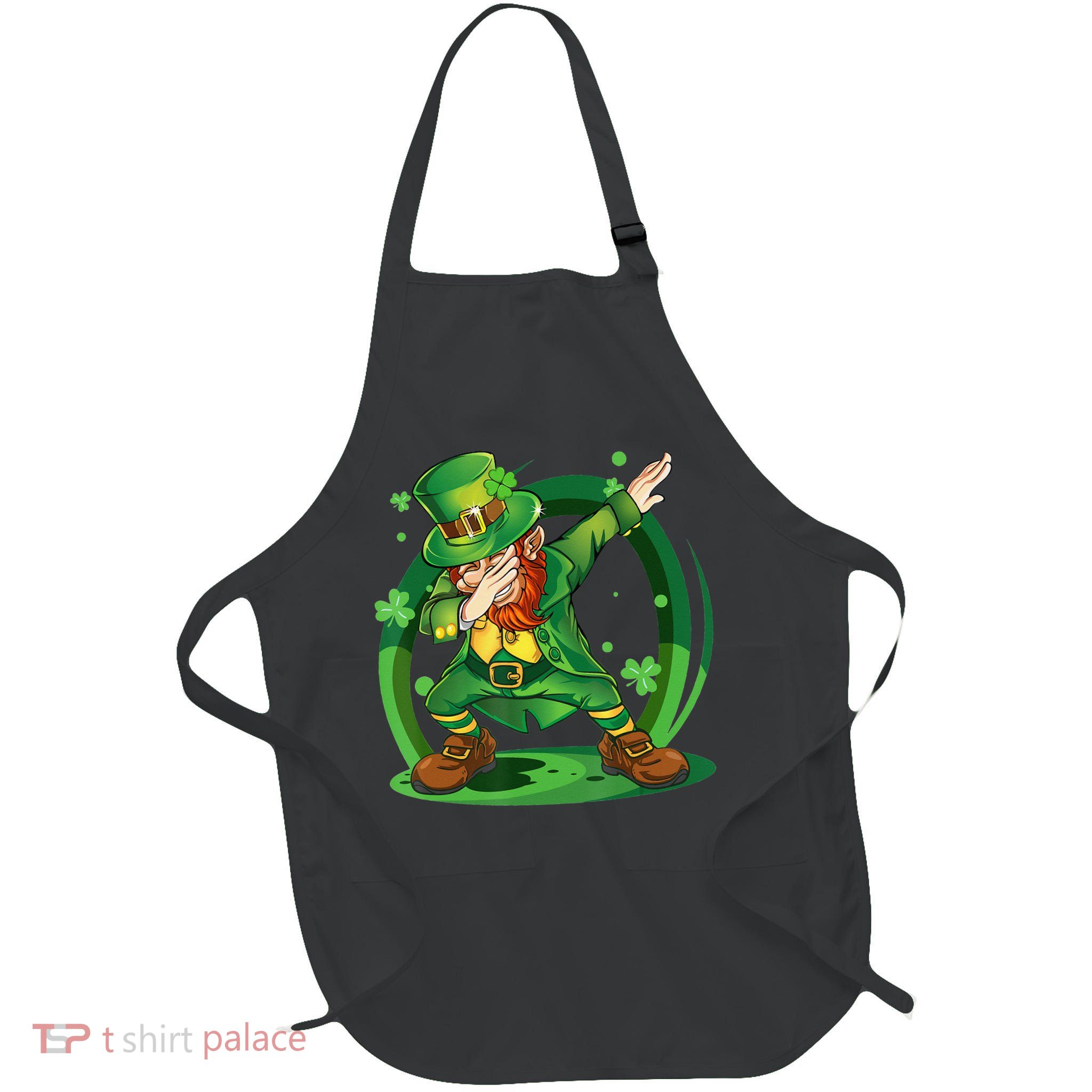 Happy St Patricks Day Dabbing Leprechaun Apron