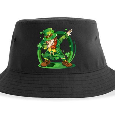 Happy St Patricks Day Dabbing Leprechaun Sustainable Bucket Hat