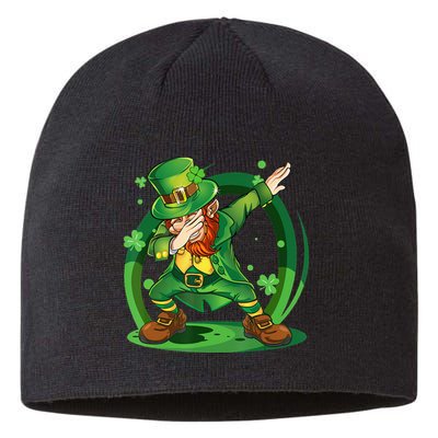 Happy St Patricks Day Dabbing Leprechaun Sustainable Beanie