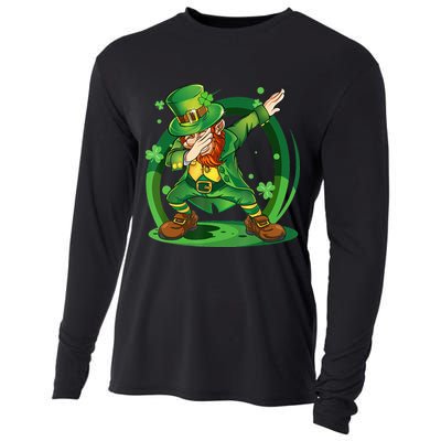 Happy St Patricks Day Dabbing Leprechaun Cooling Performance Long Sleeve Crew