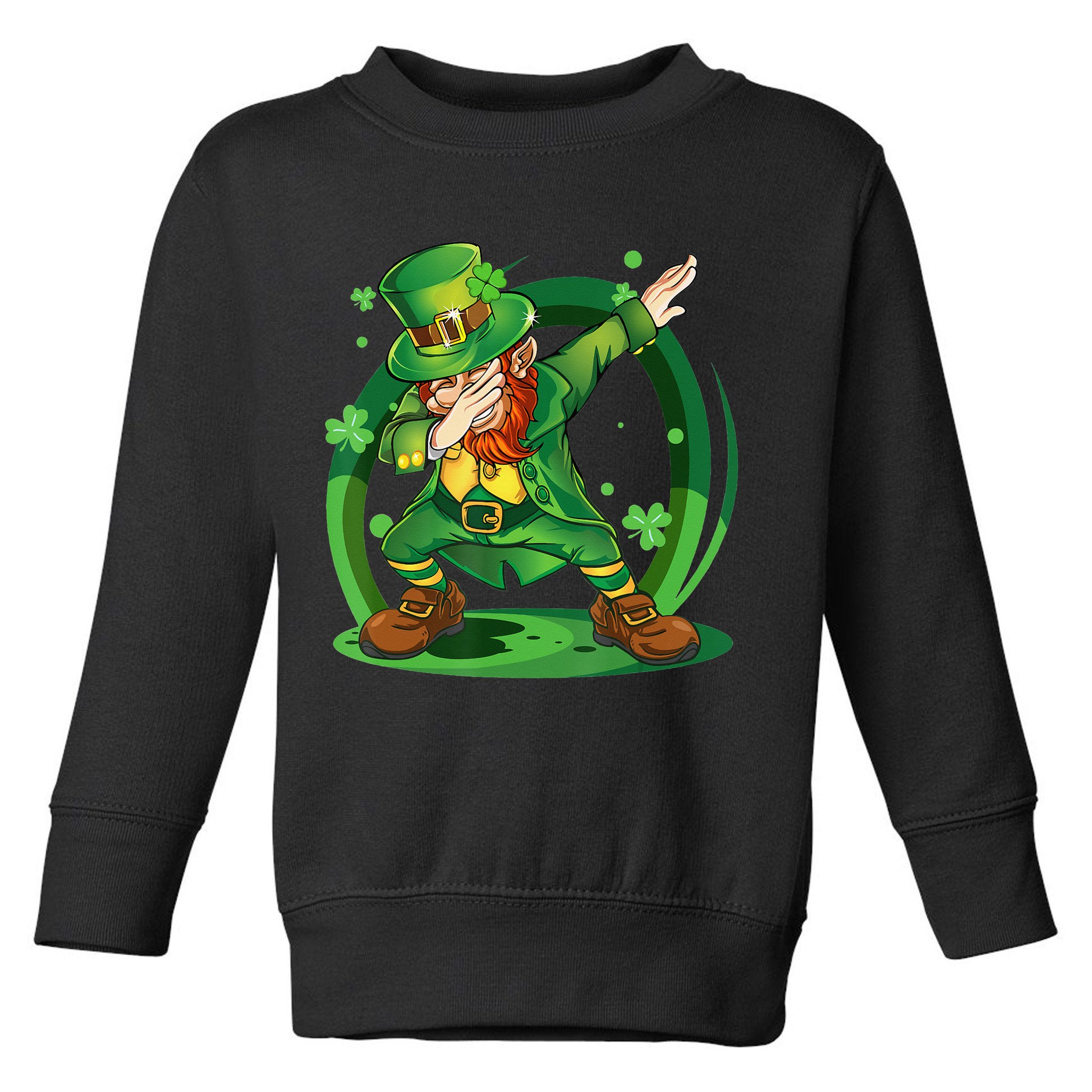 Happy St Patricks Day Dabbing Leprechaun Toddler Sweatshirt