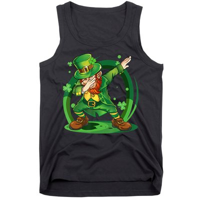 Happy St Patricks Day Dabbing Leprechaun Tank Top