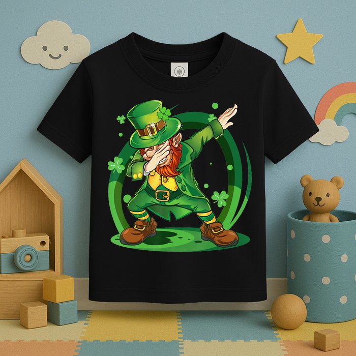 Happy St Patricks Day Dabbing Leprechaun Toddler T-Shirt