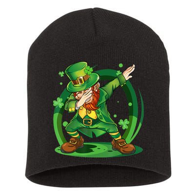 Happy St Patricks Day Dabbing Leprechaun Short Acrylic Beanie