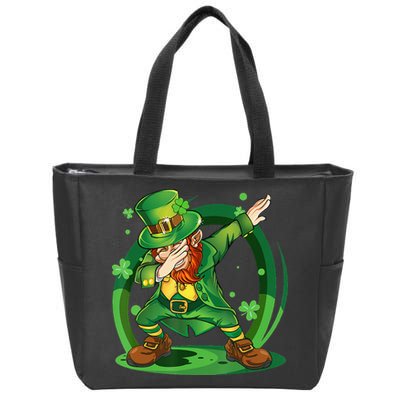 Happy St Patricks Day Dabbing Leprechaun Zip Tote Bag