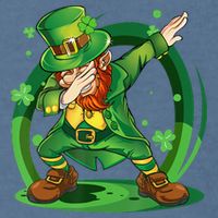 Happy St Patricks Day Dabbing Leprechaun Garment-Dyed Sweatshirt