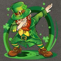 Happy St Patricks Day Dabbing Leprechaun Cotton Canvas Backpack