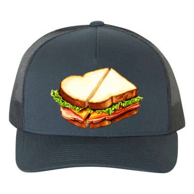 Ham Sandwich Pattern Yupoong Adult 5-Panel Trucker Hat