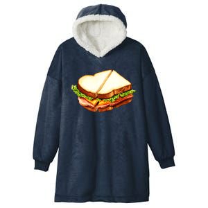 Ham Sandwich Pattern Hooded Wearable Blanket