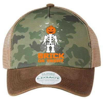 Halloween Skeleton Pumpkin Master Builder Block Building Gifts Legacy Tie Dye Trucker Hat