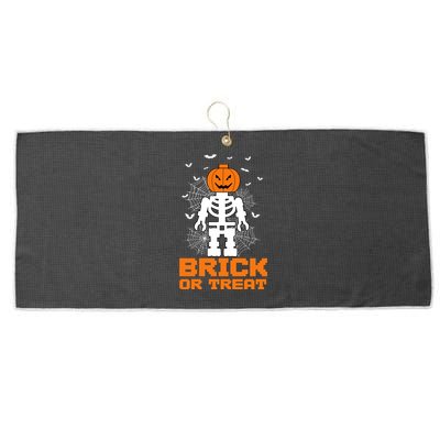 Halloween Skeleton Pumpkin Master Builder Block Building Gifts Large Microfiber Waffle Golf Towel