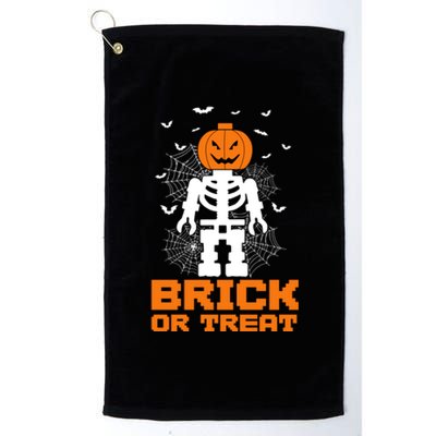 Halloween Skeleton Pumpkin Master Builder Block Building Gifts Platinum Collection Golf Towel