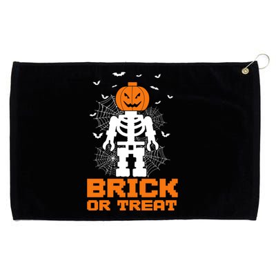 Halloween Skeleton Pumpkin Master Builder Block Building Gifts Grommeted Golf Towel