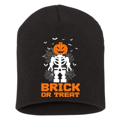 Halloween Skeleton Pumpkin Master Builder Block Building Gifts Short Acrylic Beanie