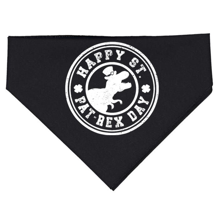 Happy St Pat Rex Day Dino St Patricks Day USA-Made Doggie Bandana