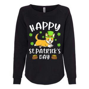 Happy St Patrick's Day Funy Saint Patricks Corgi Dog Gifts Womens California Wash Sweatshirt