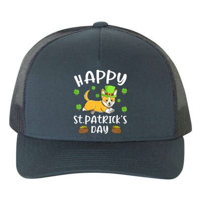 Happy St Patrick's Day Funy Saint Patricks Corgi Dog Gifts Yupoong Adult 5-Panel Trucker Hat