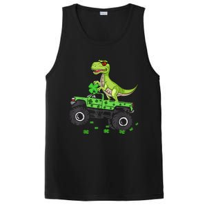 Happy St Patrick's Day boys  Toddler dinosaur Monster turck trex PosiCharge Competitor Tank