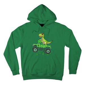 Happy St Patrick's Day boys  Toddler dinosaur Monster turck trex Hoodie