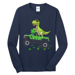 Happy St Patrick's Day boys  Toddler dinosaur Monster turck trex Tall Long Sleeve T-Shirt