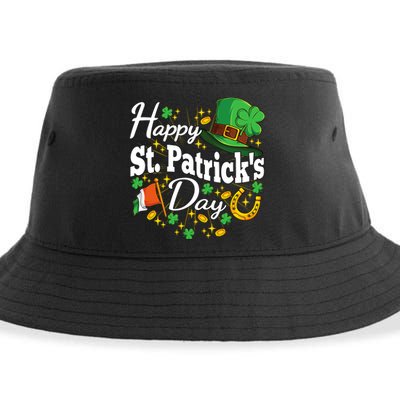 Happy St. Patricks Day Shamrock Irish Saint Patricks Day Sustainable Bucket Hat