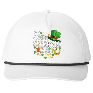 Happy St. Patricks Day Shamrock Irish Saint Patricks Day Snapback Five-Panel Rope Hat