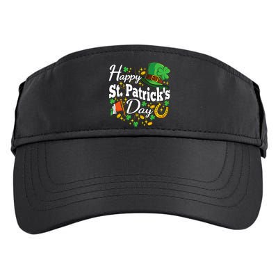 Happy St. Patricks Day Shamrock Irish Saint Patricks Day Adult Drive Performance Visor