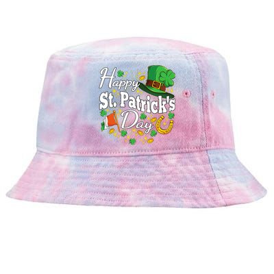 Happy St. Patricks Day Shamrock Irish Saint Patricks Day Tie-Dyed Bucket Hat