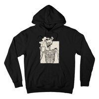 HALLOWEEN SKULL PRINT FLEECE OVERSIZED Hoodie