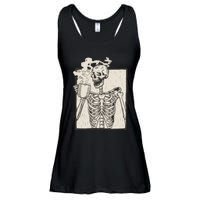 HALLOWEEN SKULL PRINT FLEECE OVERSIZED Ladies Essential Flowy Tank