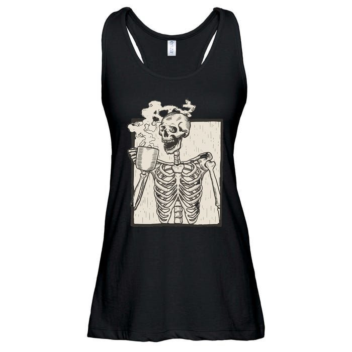 HALLOWEEN SKULL PRINT FLEECE OVERSIZED Ladies Essential Flowy Tank