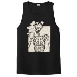 HALLOWEEN SKULL PRINT FLEECE OVERSIZED PosiCharge Competitor Tank