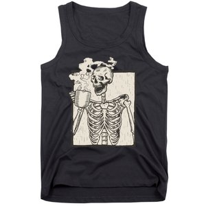 HALLOWEEN SKULL PRINT FLEECE OVERSIZED Tank Top