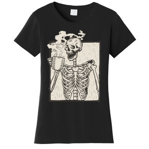 HALLOWEEN SKULL PRINT FLEECE OVERSIZED Women's T-Shirt