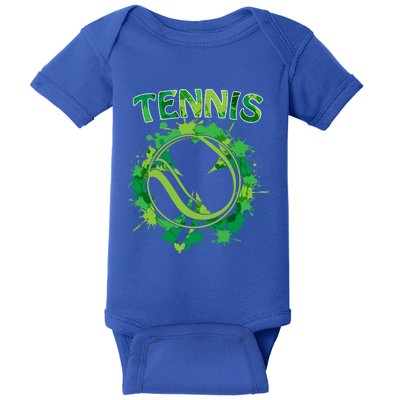 Happy St Patrick's Day Funny Gift Shamrock With Tennis Sport Gift Baby Bodysuit