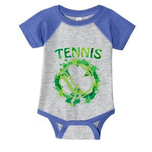 Happy St Patrick's Day Funny Gift Shamrock With Tennis Sport Gift Infant Baby Jersey Bodysuit