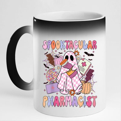 Halloween Spooktacular Pharmacist Spooky Pharmacy Week Gift 11oz Black Color Changing Mug