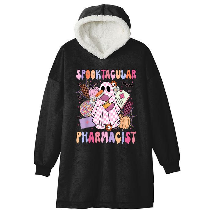 Halloween Spooktacular Pharmacist Spooky Pharmacy Week Gift Hooded Wearable Blanket