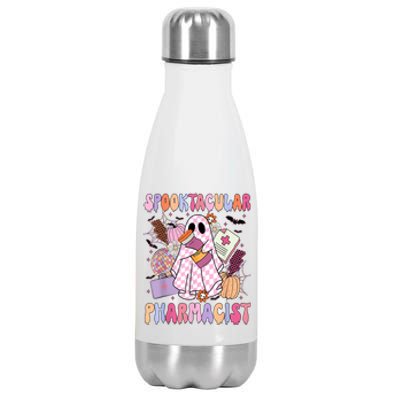 Halloween Spooktacular Pharmacist Spooky Pharmacy Week Gift Stainless Steel Insulated Water Bottle