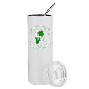 Happy St Patricks Day Long Beach California Gift Stainless Steel Tumbler