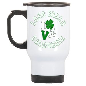 Happy St Patricks Day Long Beach California Gift Stainless Steel Travel Mug