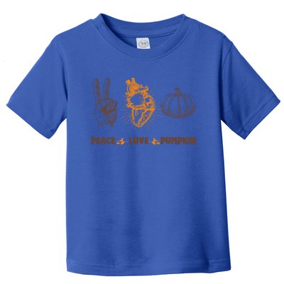 Halloween Skeleton Peace Love Pumpkin Heart Costume Gift Toddler T-Shirt