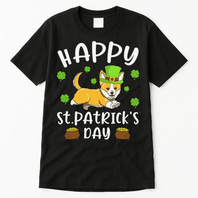 Happy St. Patrick's Day Funy Saint Patricks Corgi Dog Tall T-Shirt