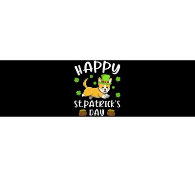 Happy St. Patrick's Day Funy Saint Patricks Corgi Dog Bumper Sticker